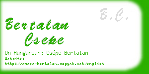 bertalan csepe business card