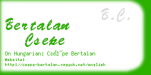 bertalan csepe business card